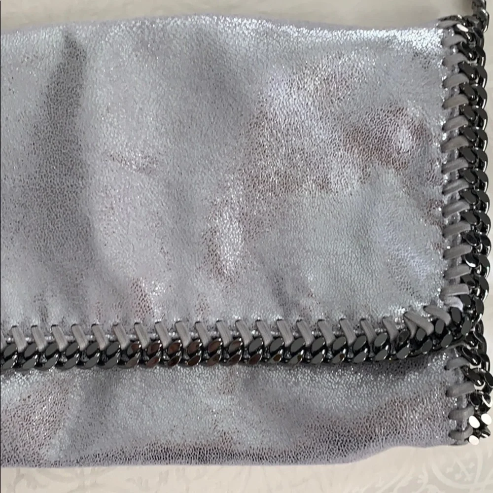 Stella McCartney Falabella Foldover Bag EUC Metallic Silver - Picture 12 of 17